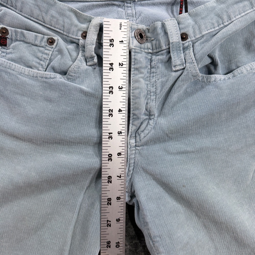 AG Adriano Goldschmied The Angel Light Blue Corduroy Bootcut Pants Sz 28 Regular - Picture 8 of 16